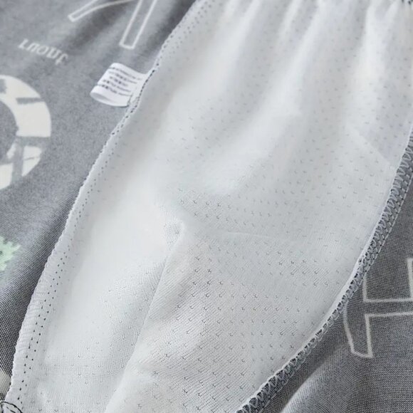 6pc Modern Art Letter Print ComfortFit Boxer Briefs Medium - Picture 7 of 9